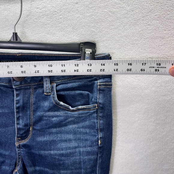 American Eagle Super Stretch Distressed Hi-Rise Jegging Jeans Womens 4 Blue 2573 - Picture 5 of 10